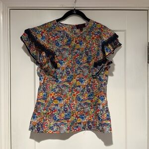 JCrew Cotton poplin top in Liberty® Margaret Annie floral print XS